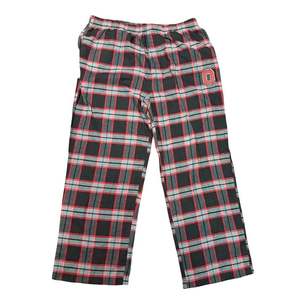 Ohio‎ State Buckeyes Mens XXL Plaid Pajama Pants Varsity Sleepwear Flannel Black